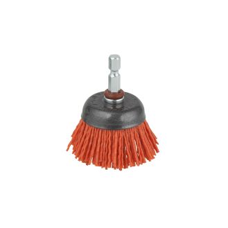 Perie Wolfcraft 1505000, tip oala, D 50 mm, nylon rosu, tija hexagonala 1/4"