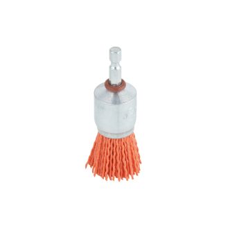 Perie Wolfcraft 1510000, tip pensula, D 25 mm, nylon rosu, tija hexagonala 1/4"
