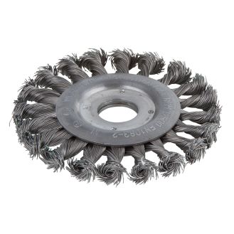 Perie impletita Wolfcraft 2148000, tip disc, D 115 mm, pentru polizoare unghiulare, alezaj 22.2 mm