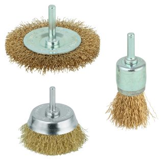 Set de 3 perii sarma din alama Wolfcraft 2739000