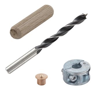 Set de dibluire de 10 mm Wolfcraft 2918000 ambalat in blister pe carton
