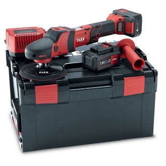 Masina de polisat rotativa Flex PE 150 18.0-EC/5.0 Set, cu acumulatori Li-Ion 18V 5.0 Ah, 150 mm, cutie transport L-BOXX