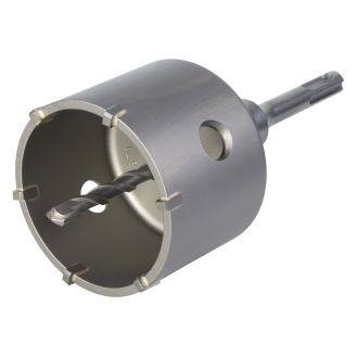 Carota cu burghiu centrare SDS Plus Wolfcraft 5460000, D 76 mm, lungime activa 46 mm