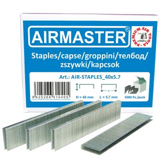 Capse AIR-STAPLES_40x5.7 Airmaster, 40x5.7 mm, 5000buc