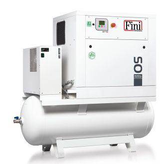 Compresor aer Fini OS 7.5-10-270 ES, butelie aer 270 l, 7.5 kW, 10 bar, 650 l/min aer refulat, uscator incorporat